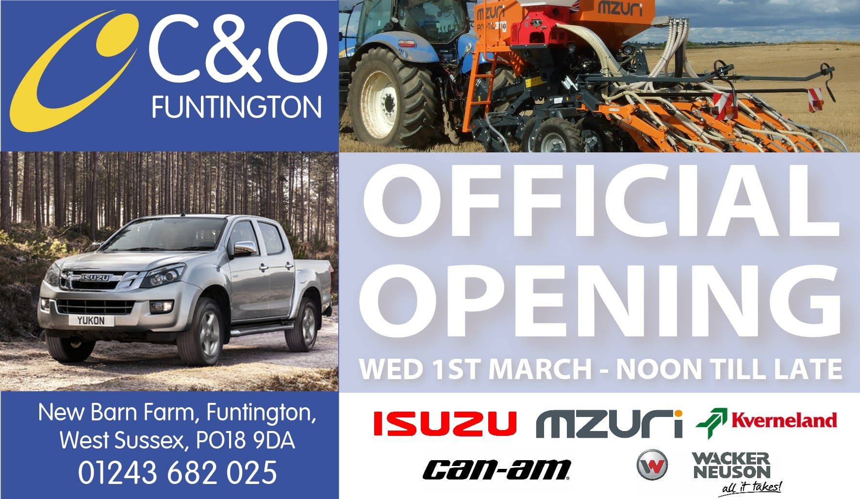 Official Opening C&O Funtington - Advert
