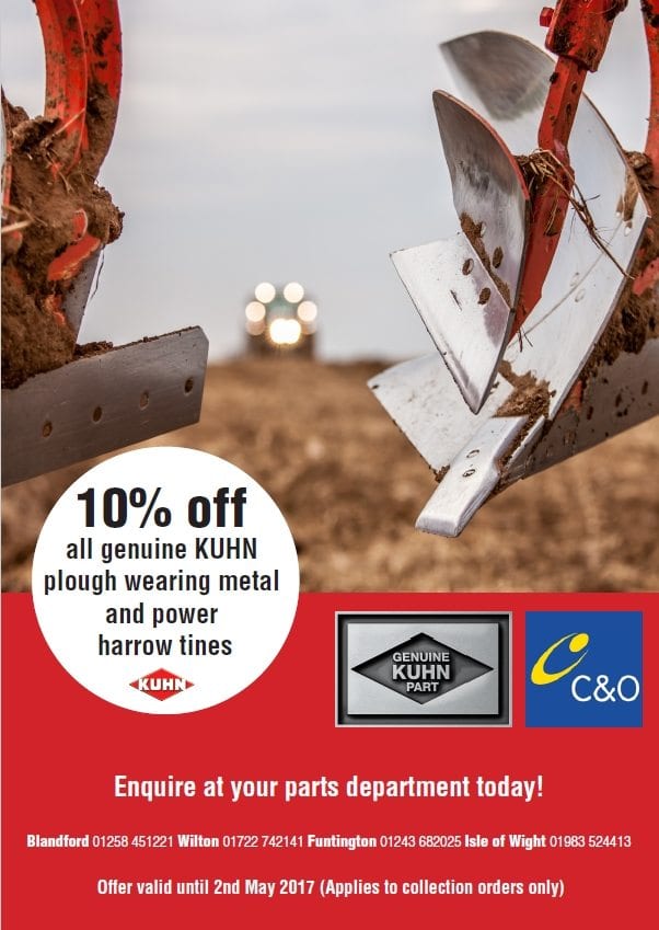 10% off genuine Kuhn plough metal and power harrow tines