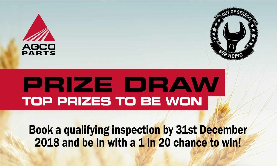 AGCO Prize Draw with Out of Season inspections - Nov 18