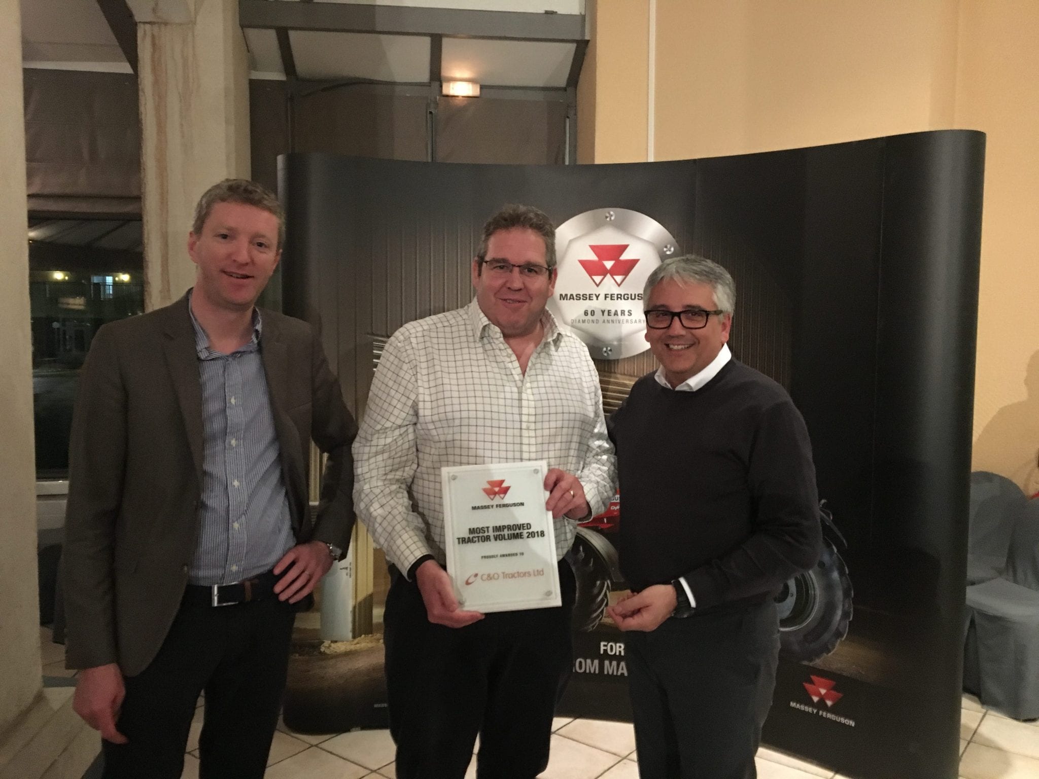 C&O receive Massey Ferguson award for Most Improved Tractor Sales