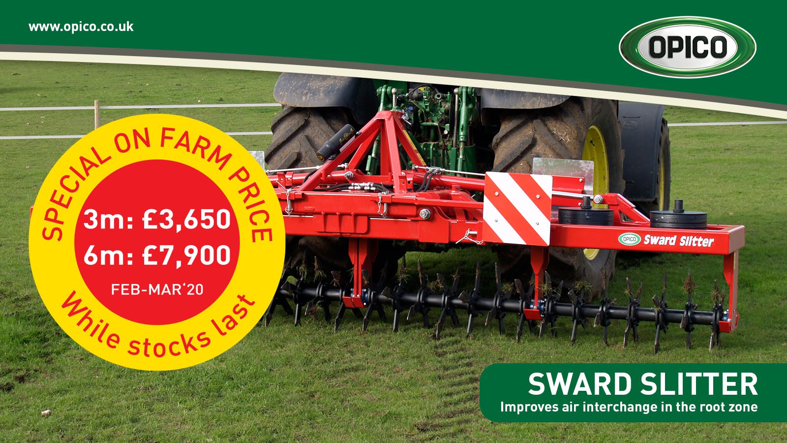 Opico Sward Slitter Special on Farm Price
