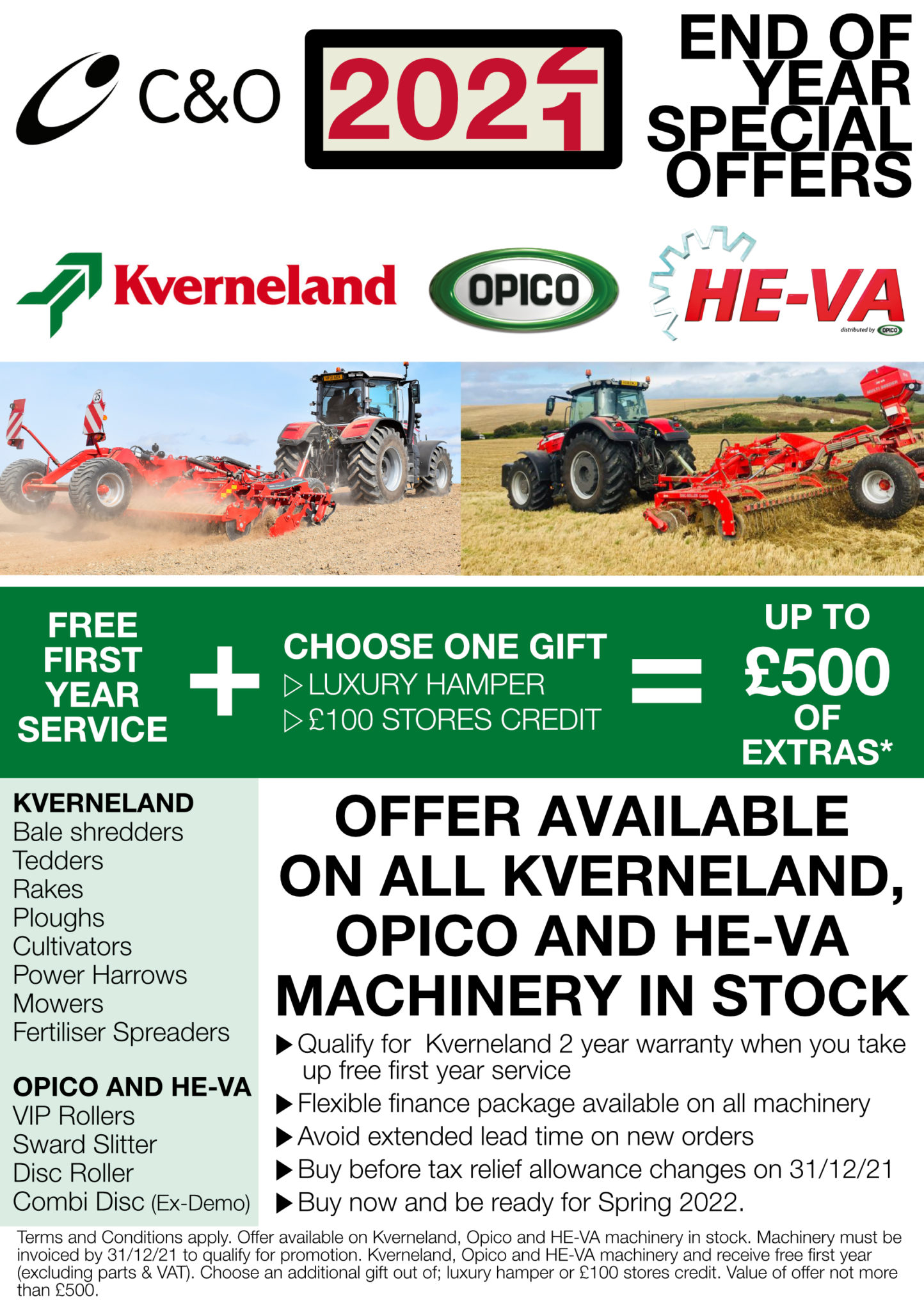 End of Year Special Offers on Kverneland, Opico & HE-VA