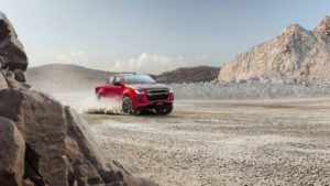 All-New-Isuzu-D-Max-V-Cross-Spinel-Red-Lifestyle-Shot_V-Cross-Spinel-Red-Quarry-Wheel-Spin_3845